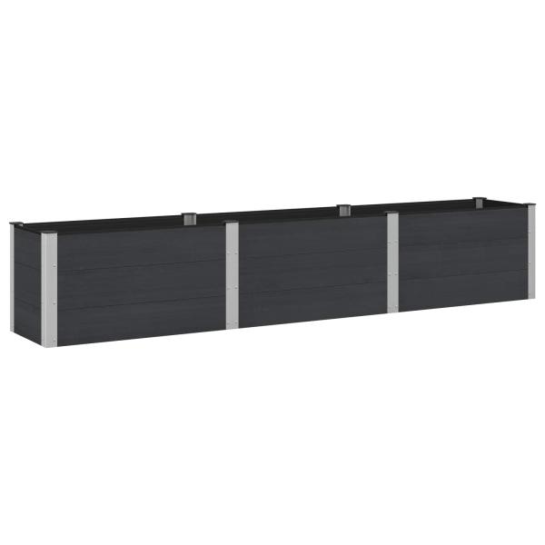 Hochbeet Schwarz 300 x 50 x 54 cm WPC und Aluminium