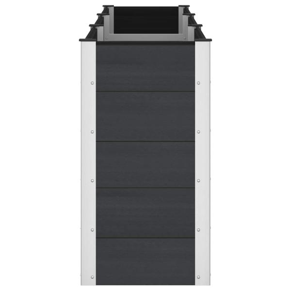 Hochbeet Schwarz 300 x 50 x 91 cm WPC und Aluminium