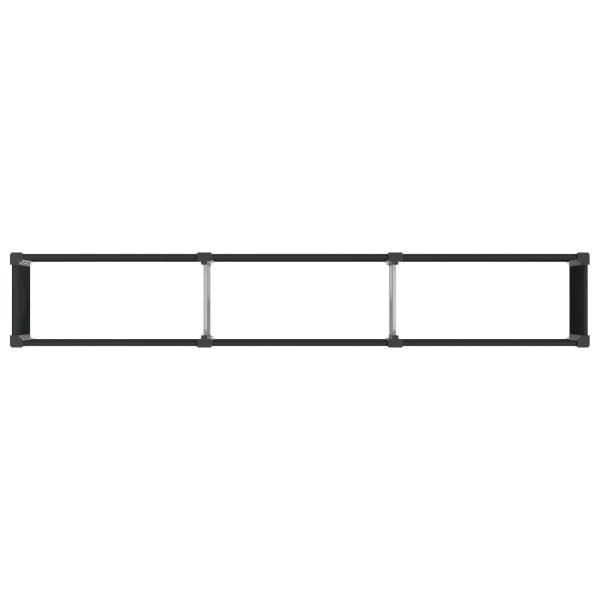 Hochbeet Schwarz 300 x 50 x 91 cm WPC und Aluminium