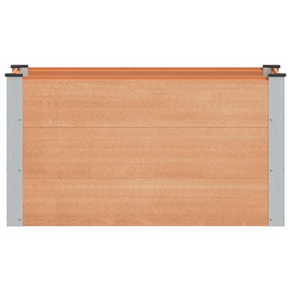 Hochbeet Braun 100 x 50 x 54 cm WPC und Aluminium