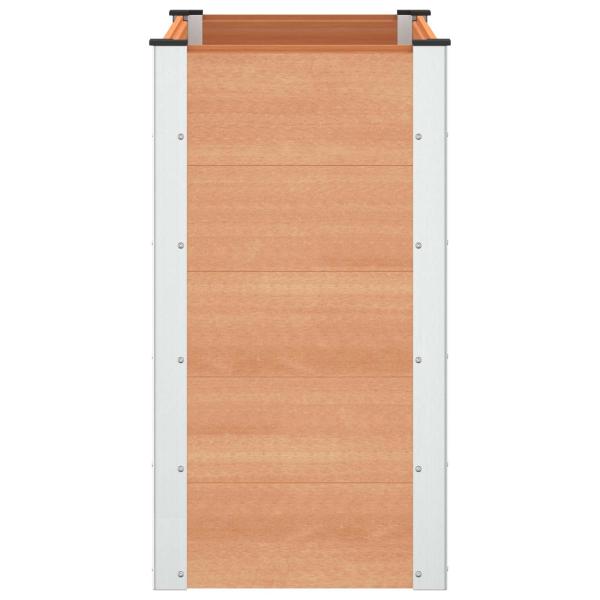 Hochbeet Braun 100 x 50 x 91 cm WPC und Aluminium