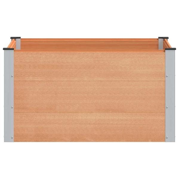 Hochbeet Braun 100 x 100 x 54 cm WPC und Aluminium