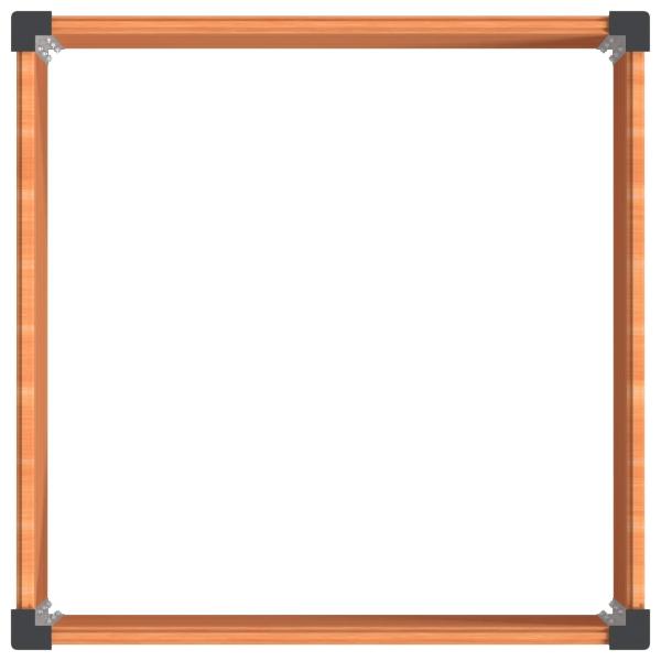 Hochbeet Braun 100 x 100 x 91 cm WPC und Aluminium
