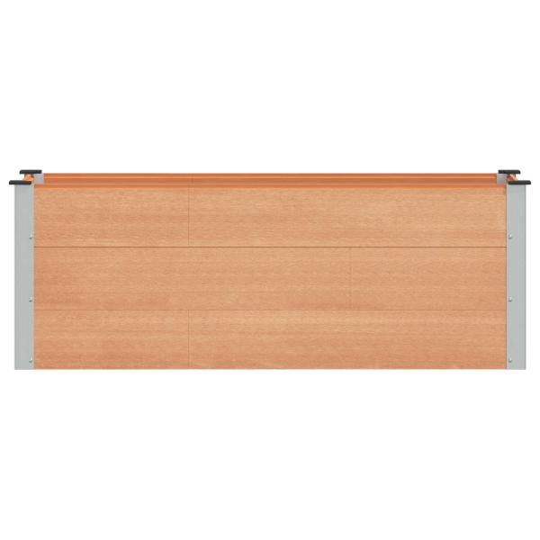 Hochbeet Braun 150 x 50 x 54 cm WPC und Aluminium
