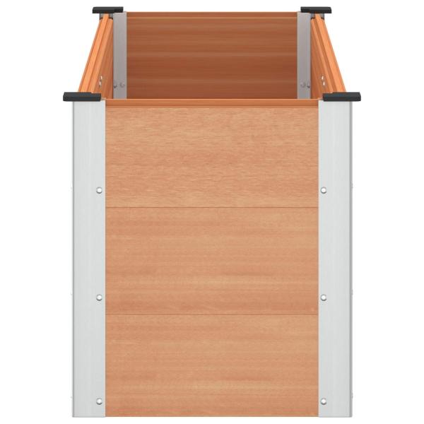 Hochbeet Braun 150 x 50 x 54 cm WPC und Aluminium