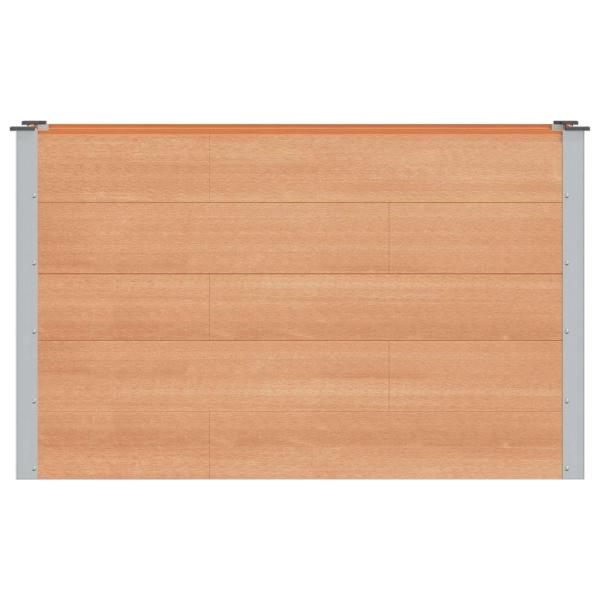 Hochbeet Braun 150 x 50 x 91 cm WPC und Aluminium