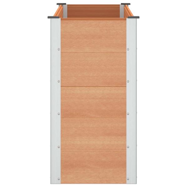 Hochbeet Braun 150 x 50 x 91 cm WPC und Aluminium