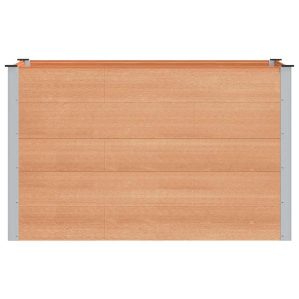 Hochbeet Braun 150 x 100 x 91 cm WPC und Aluminium