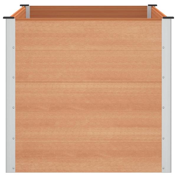 Hochbeet Braun 150 x 100 x 91 cm WPC und Aluminium