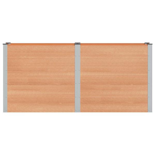 Hochbeet Braun 200 x 50 x 91 cm WPC und Aluminium
