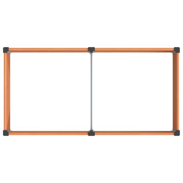 Hochbeet Braun 200 x 100 x 91 cm WPC und Aluminium