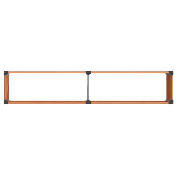 Hochbeet Braun 250 x 50 x 91 cm WPC und Aluminium