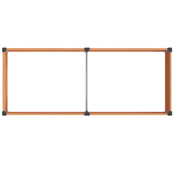 Hochbeet Braun 250 x 100 x 54 cm WPC und Aluminium