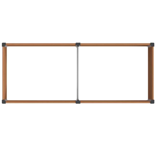 Hochbeet Braun 250 x 100 x 91 cm WPC und Aluminium