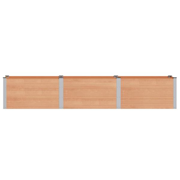 Hochbeet Braun 300 x 50 x 54 cm WPC und Aluminium