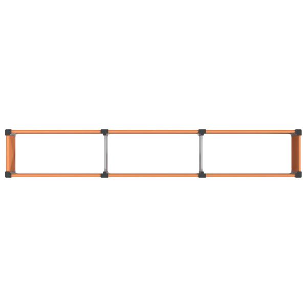 Hochbeet Braun 300 x 50 x 54 cm WPC und Aluminium
