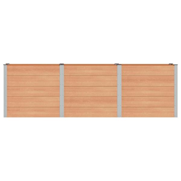 Hochbeet Braun 300 x 50 x 91 cm WPC und Aluminium