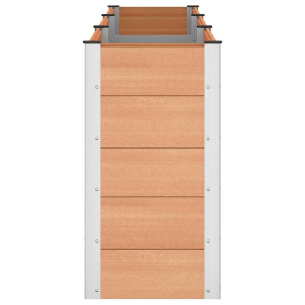 Hochbeet Braun 300 x 50 x 91 cm WPC und Aluminium