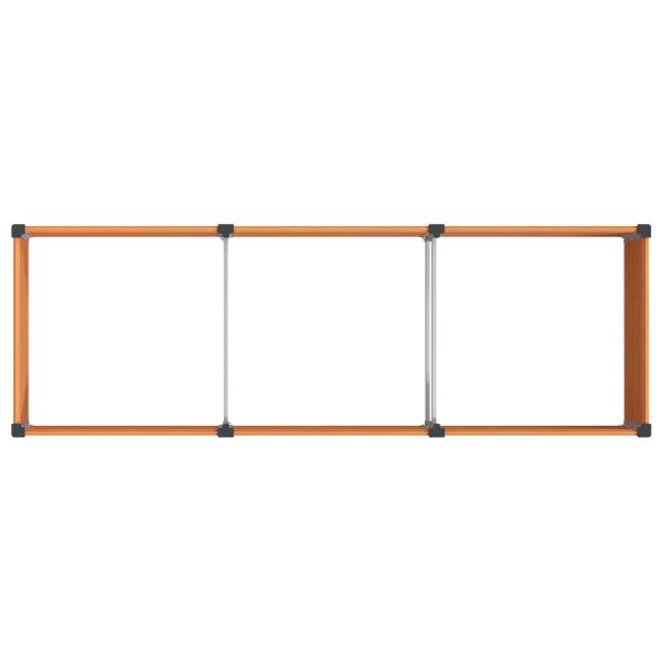Hochbeet Braun 300 x 100 x 91 cm WPC und Aluminium