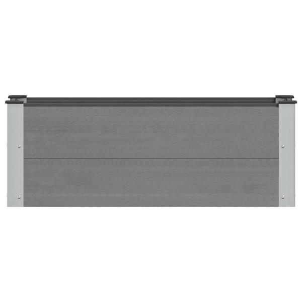 Hochbeet Grau 100 x 30 36 cm WPC und Aluminium