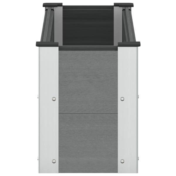 Hochbeet Grau 100 x 30 36 cm WPC und Aluminium