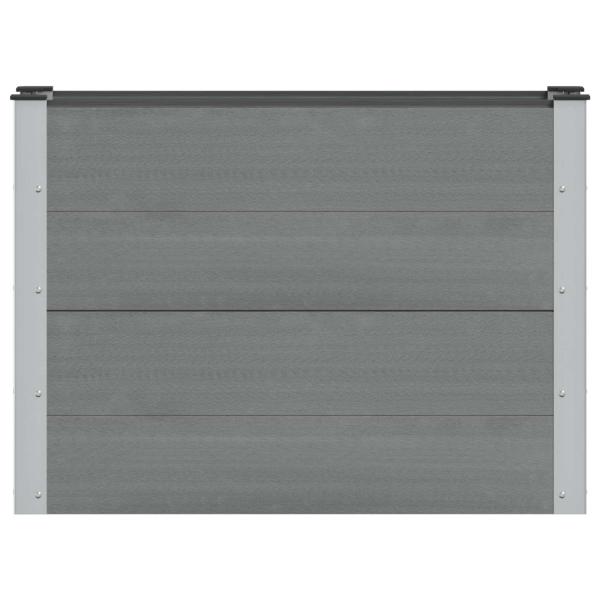 Hochbeet Grau 100 x 30 x 72 cm WPC und Aluminium