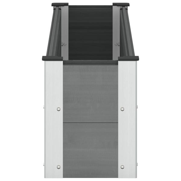 Hochbeet Grau 150 x 30 x 36 cm WPC und Aluminium