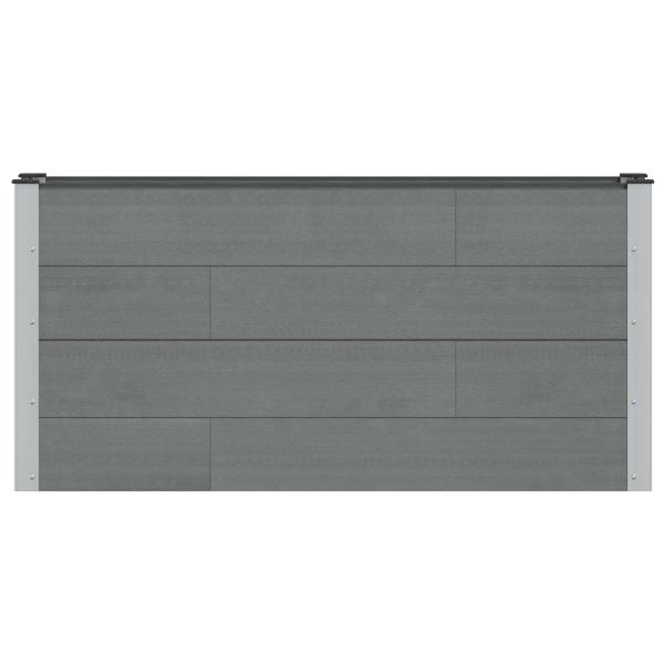 Hochbeet Grau 150 x 30 x 72 cm WPC und Aluminium