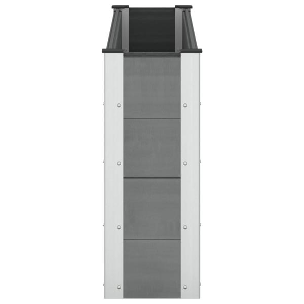 Hochbeet Grau 150 x 30 x 72 cm WPC und Aluminium