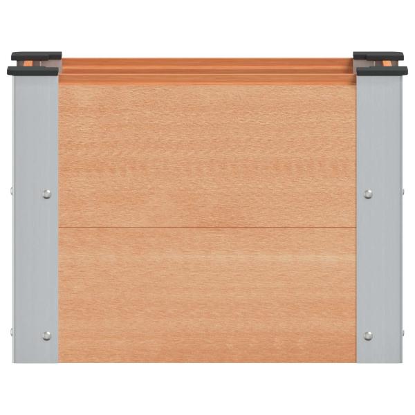 Hochbeet Braun 50 x 30 x 36 cm WPC und Aluminium