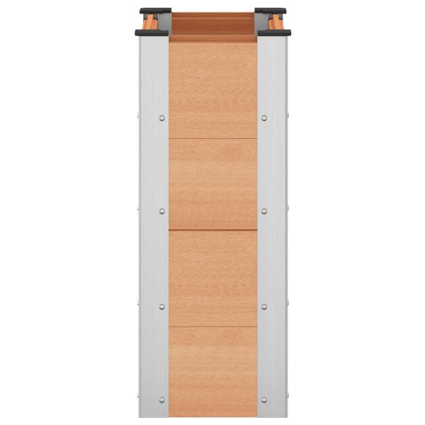 Hochbeet Braun 50 x 30 x 72 cm WPC und Aluminium