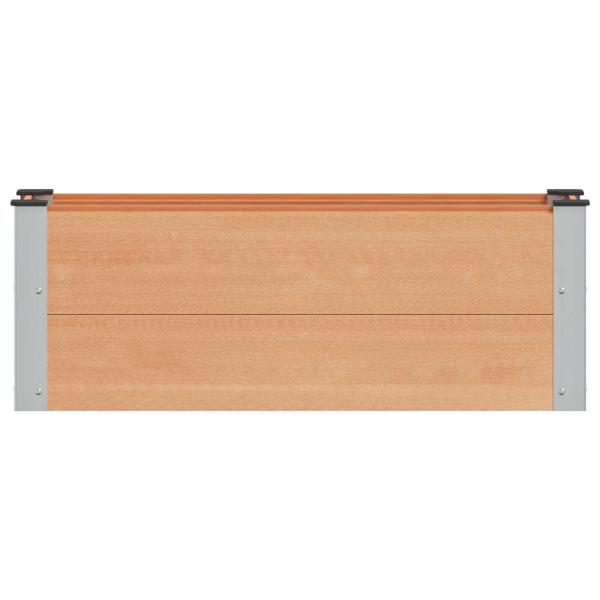 Hochbeet Braun 100 x 30 x 36 cm WPC und Aluminium