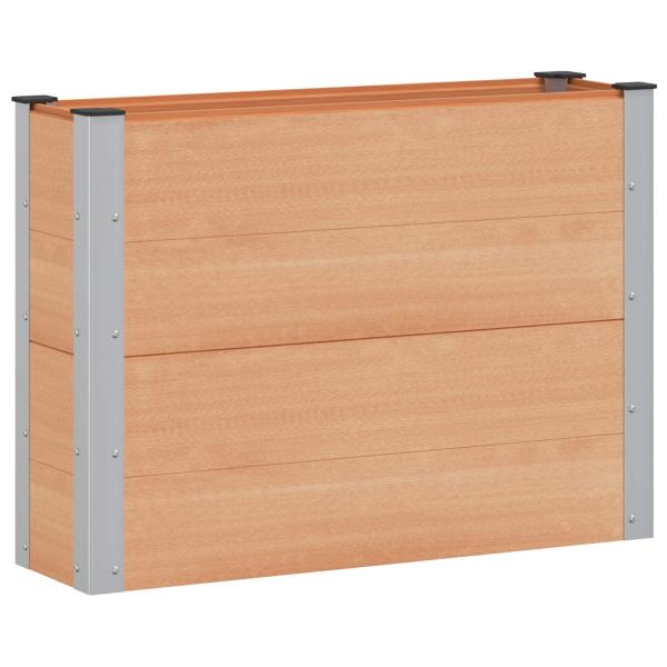 Hochbeet Braun 100 x 30 x 72 cm WPC und Aluminium