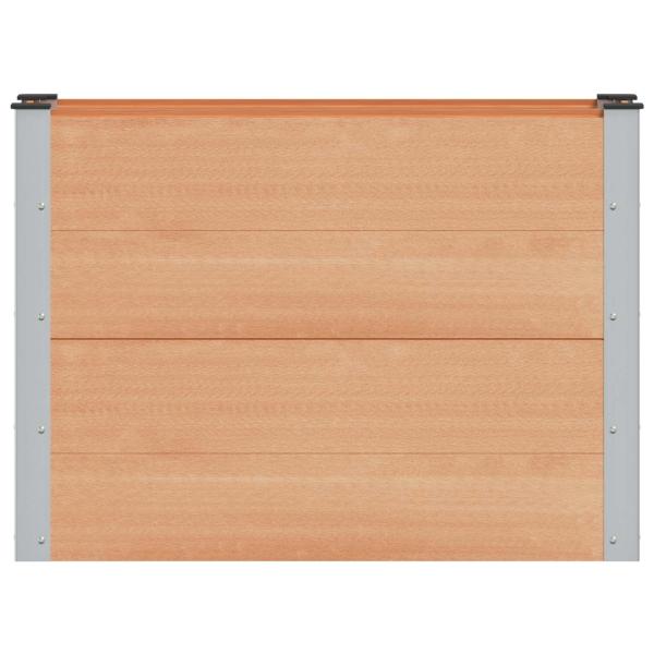 Hochbeet Braun 100 x 30 x 72 cm WPC und Aluminium