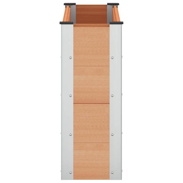 Hochbeet Braun 100 x 30 x 72 cm WPC und Aluminium