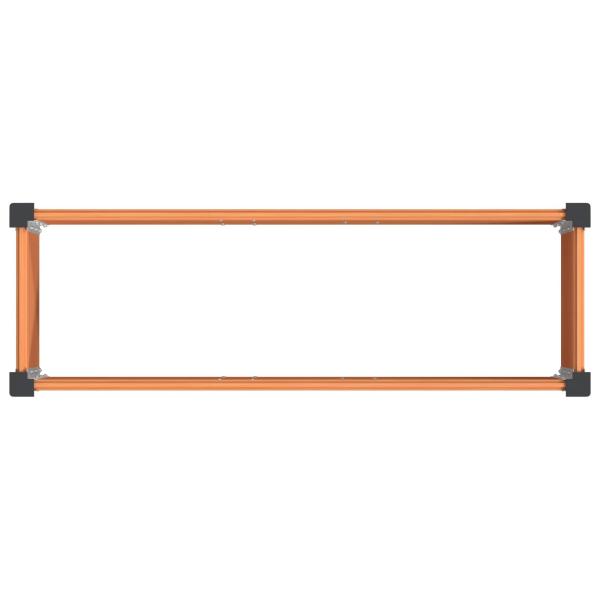 Hochbeet Braun 100 x 30 x 72 cm WPC und Aluminium