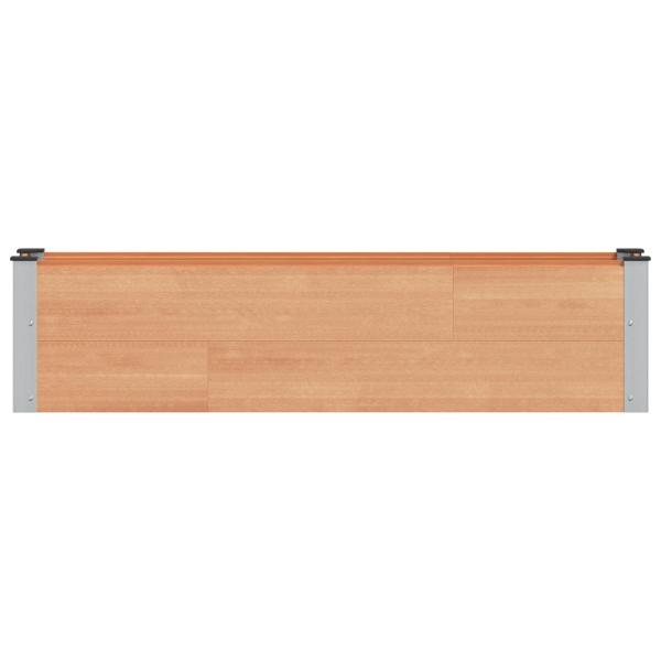 Hochbeet Braun 150 x 30 x 36 cm WPC und Aluminium