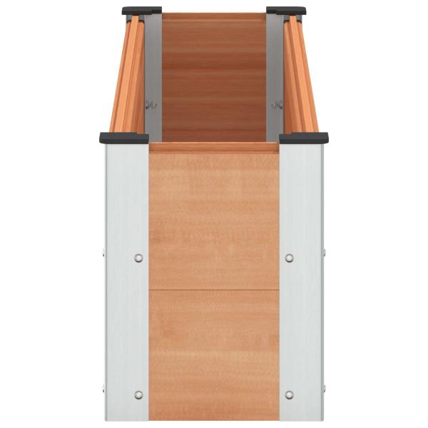 Hochbeet Braun 150 x 30 x 36 cm WPC und Aluminium