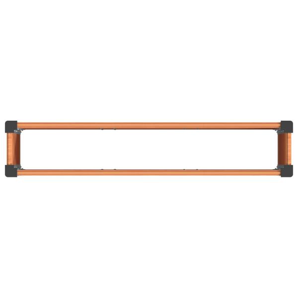 Hochbeet Braun 150 x 30 x 36 cm WPC und Aluminium