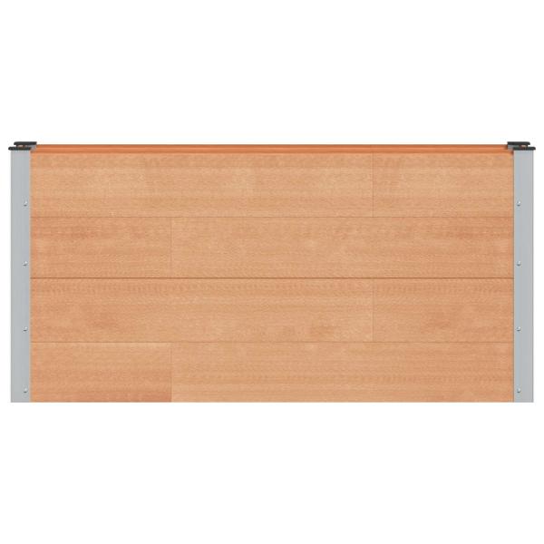 Hochbeet Braun 150 x 30 x 72 cm WPC und Aluminium
