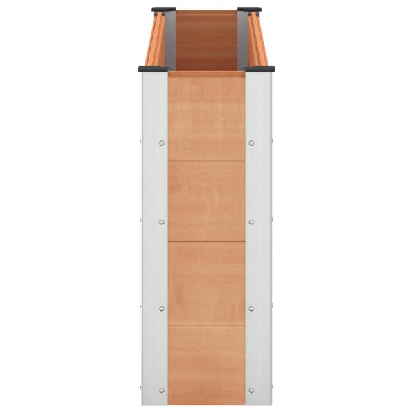 Hochbeet Braun 150 x 30 x 72 cm WPC und Aluminium