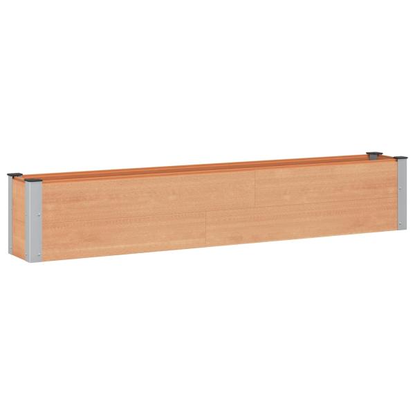 Hochbeet Braun 200 x 30 x 36 cm WPC und Aluminium