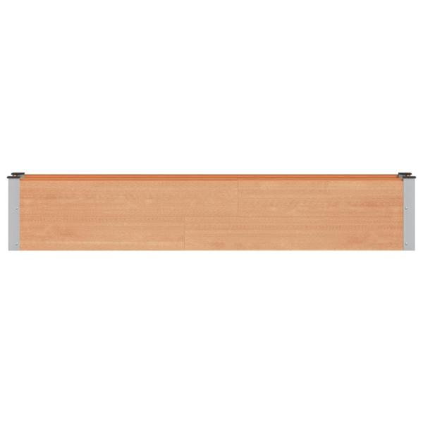Hochbeet Braun 200 x 30 x 36 cm WPC und Aluminium