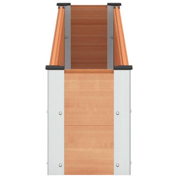 Hochbeet Braun 200 x 30 x 36 cm WPC und Aluminium