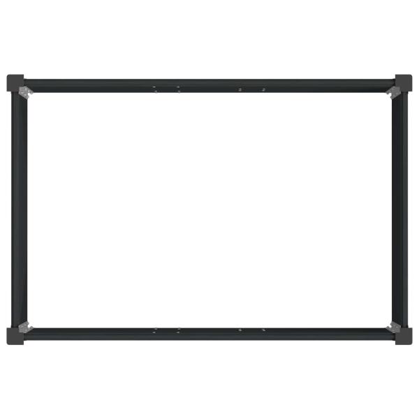 Hochbeet Schwarz 50 x 30 x 72 cm WPC und Aluminium
