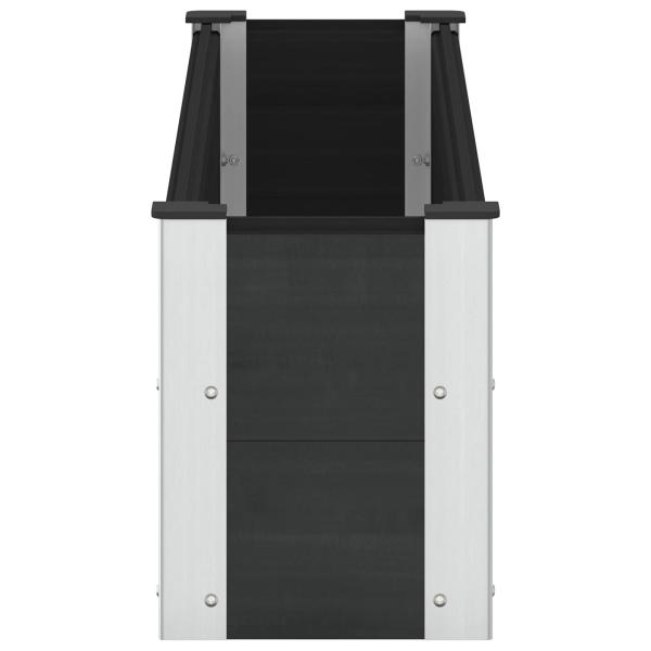Hochbeet Schwarz 150 x 30 x 36 cm WPC und Aluminium
