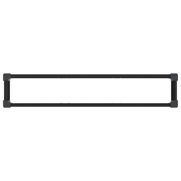 Hochbeet Schwarz 150 x 30 x 36 cm WPC und Aluminium