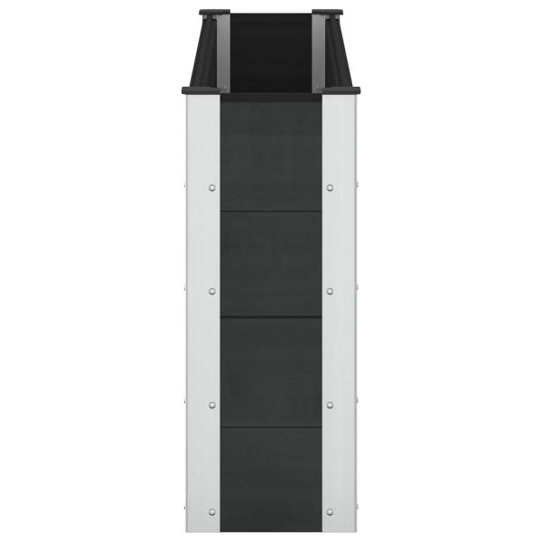 Hochbeet Schwarz 150 x 30 x 72 cm WPC und Aluminium