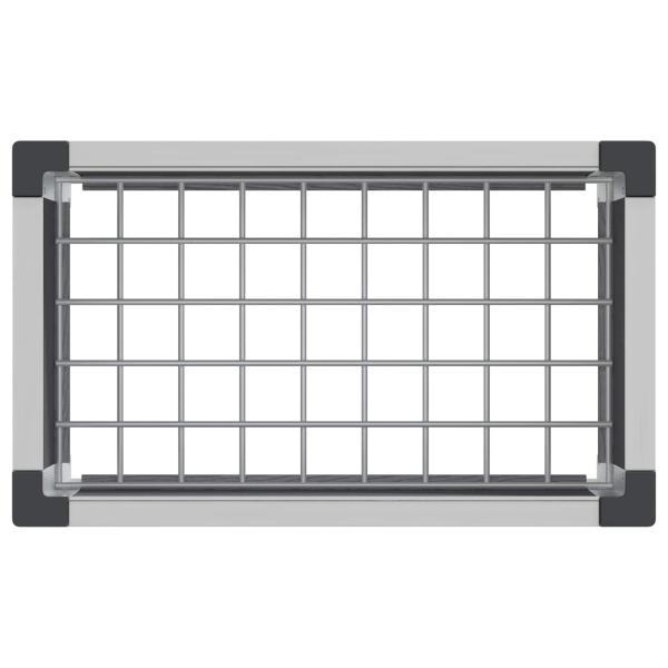 Hochbeet Grau 50 x 30 x 22 cm WPC und Aluminium
