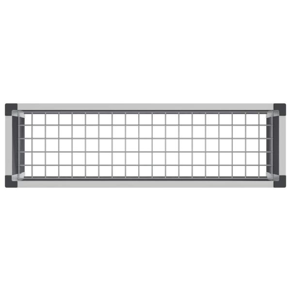 Hochbeet Grau 100 x 30 x 22 cm WPC und Aluminium